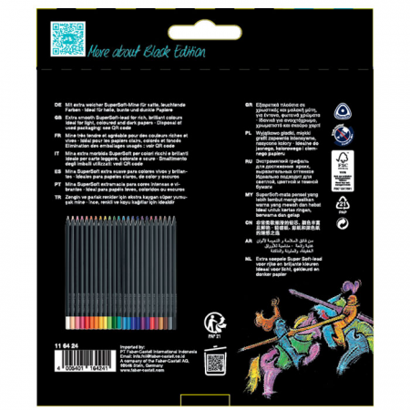 Chì Màu Khô Black Edition - 24 màu