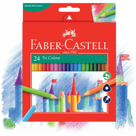 Chì Màu Khô Tam Giác Tri Colour, 24 Màu