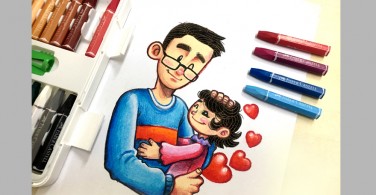 Ngày Của Cha Với Bút Sáp Dầu Oil Pastel