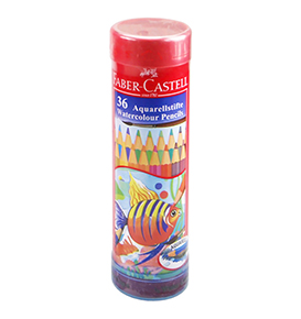 Chì Màu Nước Fish, Hộp Thiếc Tròn 36 Màu