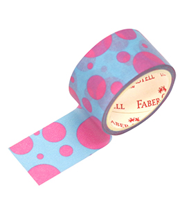 Cuộn Băng Keo Trang Trí Hoạ Tiết Polkadot Pink Tosca