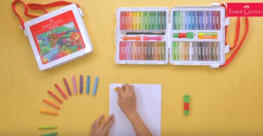 Kỹ thuật tô màu Sgrafitto với Sáp Dầu Pastel hình lục giác 