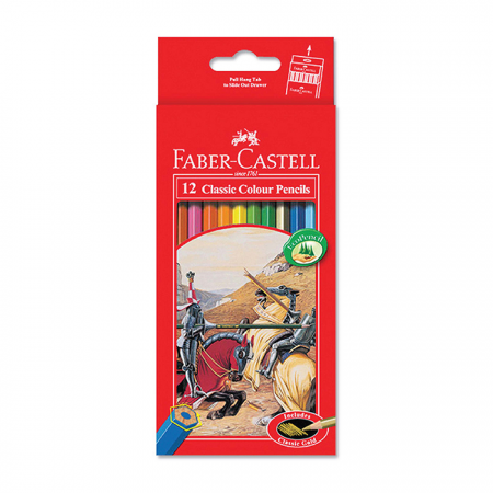 Chì Màu Khô Classic Knight, 12 Màu Dài