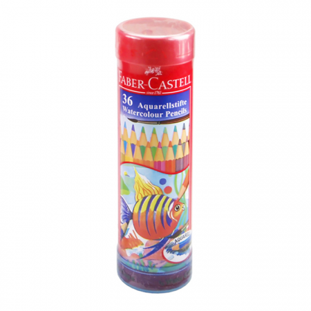 Chì Màu Nước Fish, Hộp Thiếc Tròn 36 Màu