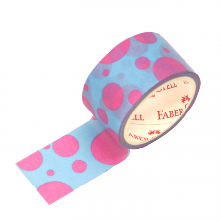 Cuộn Băng Keo Trang Trí Hoạ Tiết Polkadot Pink Tosca