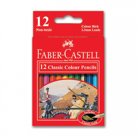 Chì Màu Khô Classic Knight, 12 Màu Ngắn