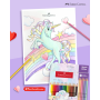 Chì Màu Khô, 12 Màu (10 Basic + 2 Pastel) - Unicorn
