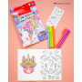 Bộ 7 Bút Lông Màu Connector & Sticker & Sách Tô Màu Unicorn