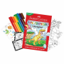 Bộ 7 Bút Lông Màu Connector & Sticker & Sách Tô Màu Dinosaur